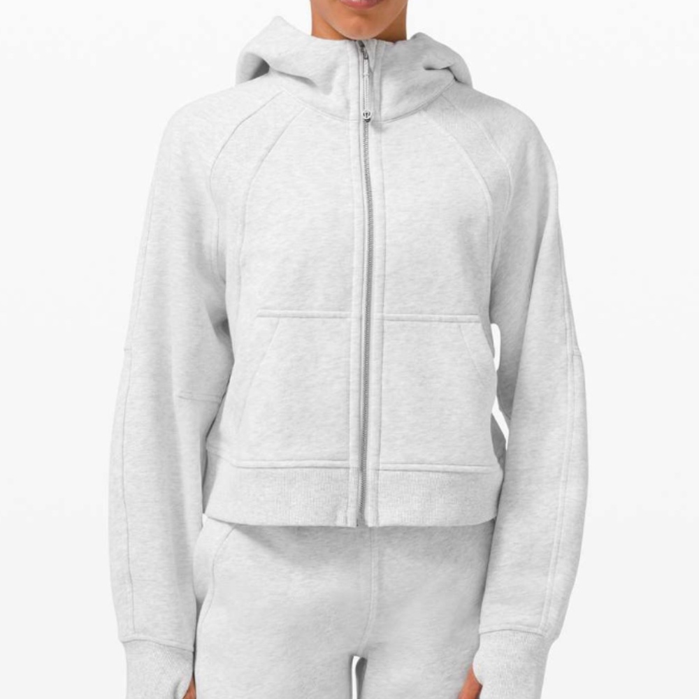 Lululemon Grey Full Zip Scuba Jacket with Hood